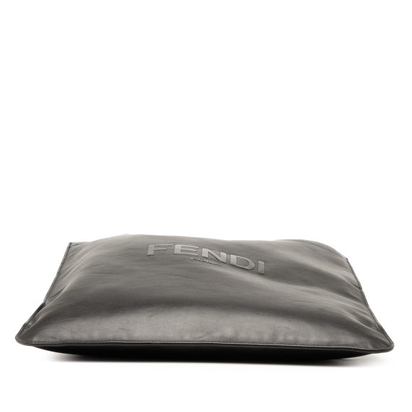 Pre-Loved Fendi Embossed Leather Logo Shopper Tote - Picture 3 of 8